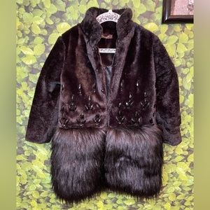 Imoga Toddler Rhinestone Fur Coat
